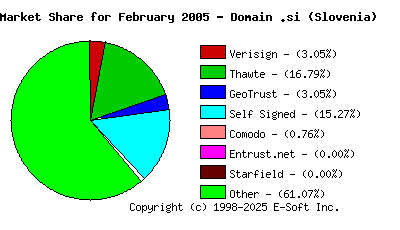 March 1st 2005 CA Market Share Pie Chart