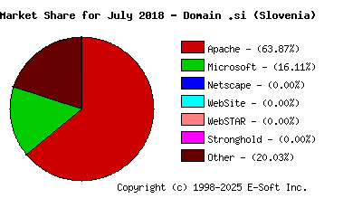 August 1st, 2018 Market Share Pie Chart
