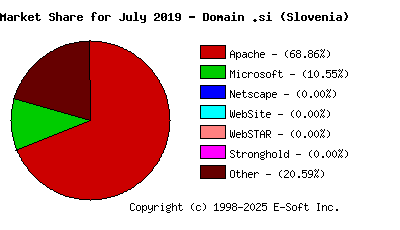 August 1st, 2019 Market Share Pie Chart