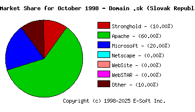 November 1st, 1998 Market Share Pie Chart