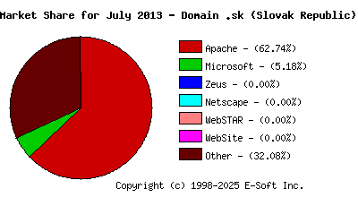 August 1st, 2013 Market Share Pie Chart