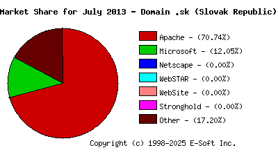 August 1st, 2013 Market Share Pie Chart