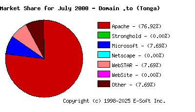 August 1st, 2000 Market Share Pie Chart