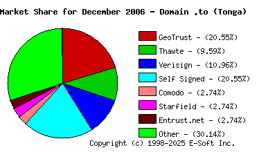 January 1st 2007 CA Market Share Pie Chart
