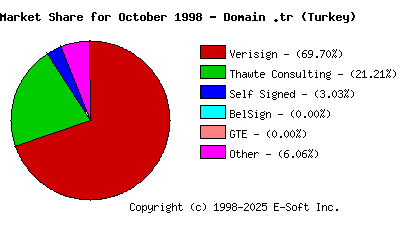 November 1st 1998 CA Market Share Pie Chart