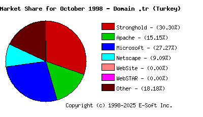 November 1st, 1998 Market Share Pie Chart