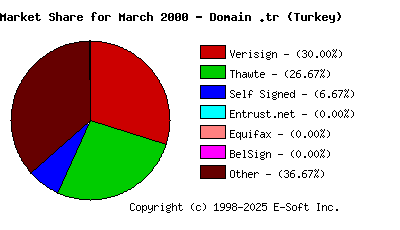 April 1st 2000 CA Market Share Pie Chart