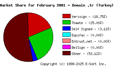 March 1st 2001 CA Market Share Pie Chart
