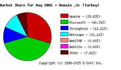 June 1st, 2001 Market Share Pie Chart