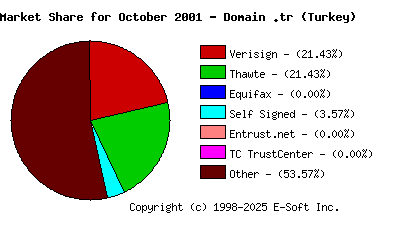 November 1st 2001 CA Market Share Pie Chart