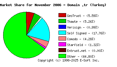 December 1st 2006 CA Market Share Pie Chart
