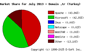 August 1st, 2013 Market Share Pie Chart