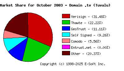 November 1st 2003 CA Market Share Pie Chart