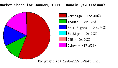 February 1st 1999 CA Market Share Pie Chart