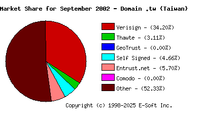 October 1st 2002 CA Market Share Pie Chart