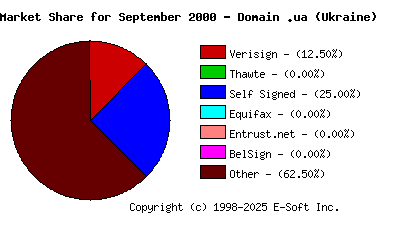 October 1st 2000 CA Market Share Pie Chart