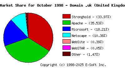 November 1st, 1998 Market Share Pie Chart