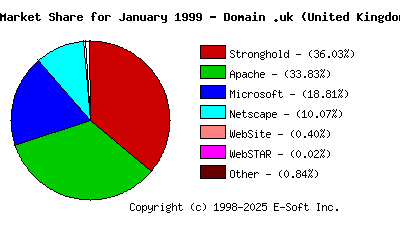 February 1st, 1999 Market Share Pie Chart