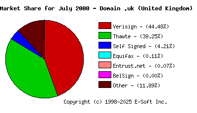 August 1st 2000 CA Market Share Pie Chart