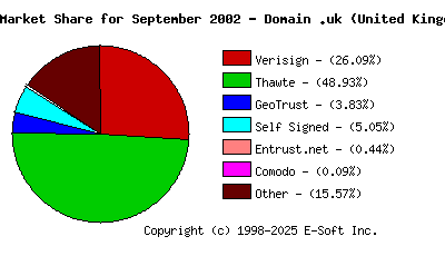 October 1st 2002 CA Market Share Pie Chart