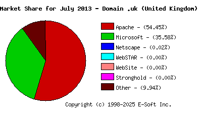 August 1st, 2013 Market Share Pie Chart