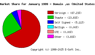 February 1st 1999 CA Market Share Pie Chart