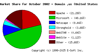 November 1st, 2002 Market Share Pie Chart