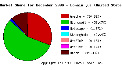 January 1st, 2007 Market Share Pie Chart