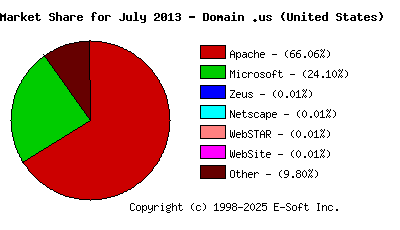 August 1st, 2013 Market Share Pie Chart
