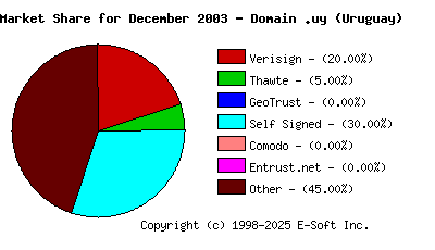January 1st 2004 CA Market Share Pie Chart