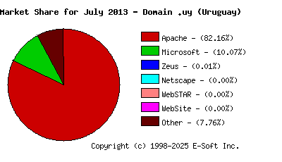 August 1st, 2013 Market Share Pie Chart
