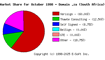 November 1st 1998 CA Market Share Pie Chart