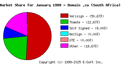 February 1st 1999 CA Market Share Pie Chart