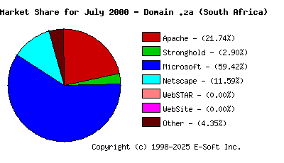 August 1st, 2000 Market Share Pie Chart