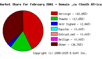 March 1st 2001 CA Market Share Pie Chart