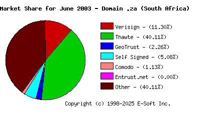 July 1st 2003 CA Market Share Pie Chart