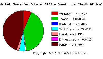 November 1st 2003 CA Market Share Pie Chart