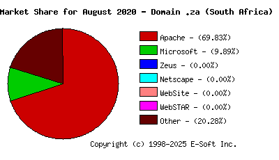 September 1st, 2020 Market Share Pie Chart