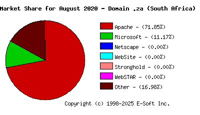 September 1st, 2020 Market Share Pie Chart