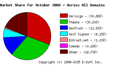 November 1st 2002 CA Market Share Pie Chart