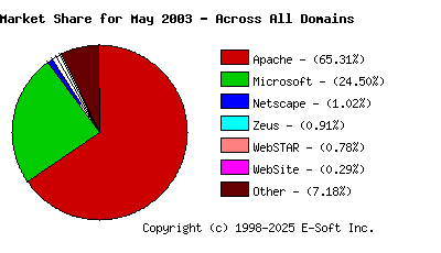 June 1st, 2003 Market Share Pie Chart
