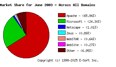 July 1st, 2003 Market Share Pie Chart