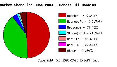 July 1st, 2003 Market Share Pie Chart