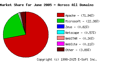 July 1st, 2005 Market Share Pie Chart