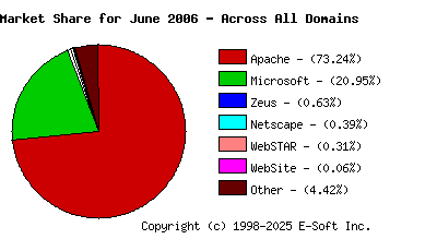 July 1st, 2006 Market Share Pie Chart