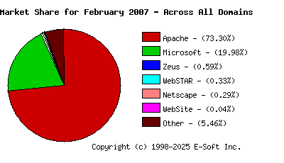March 1st, 2007 Market Share Pie Chart