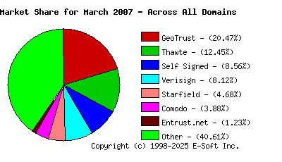 April 1st 2007 CA Market Share Pie Chart