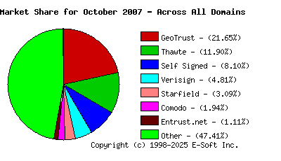 November 1st 2007 CA Market Share Pie Chart