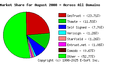 September 1st 2008 CA Market Share Pie Chart