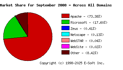 October 1st, 2008 Market Share Pie Chart